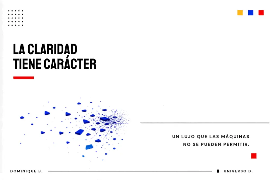 La claridad tiene carácter
